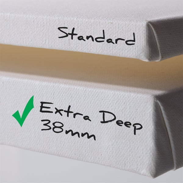 Leinwand  Extra Deep 2er Set  80x60 cm (LxB) hoher Rahmen weiß