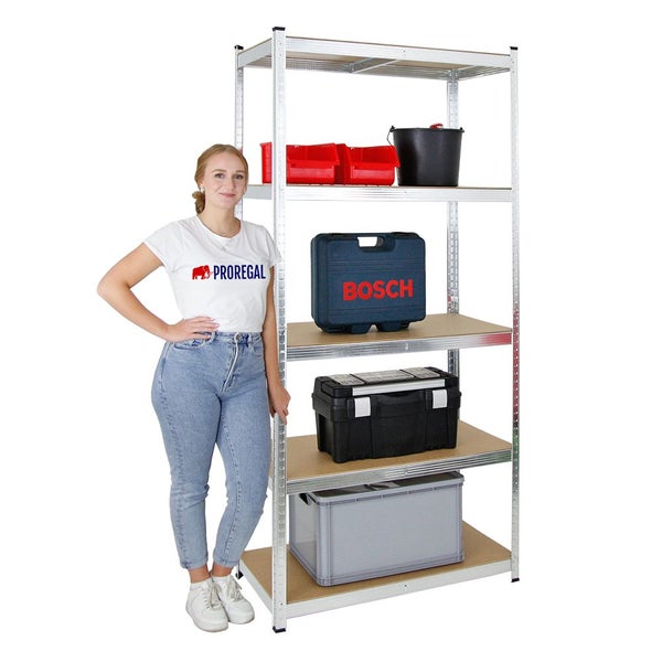PROREGAL Schwerlastregal Giant Ragnar HxBxT 200 x 100 x 50 cm Fachlast 175 kg Verzinkt