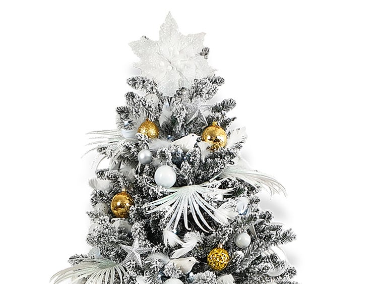 LAALU Weihnachtsschmuck-Set 222 Stück in Box POLAR GOLD für Weihnachtsbaum 300-600 cm