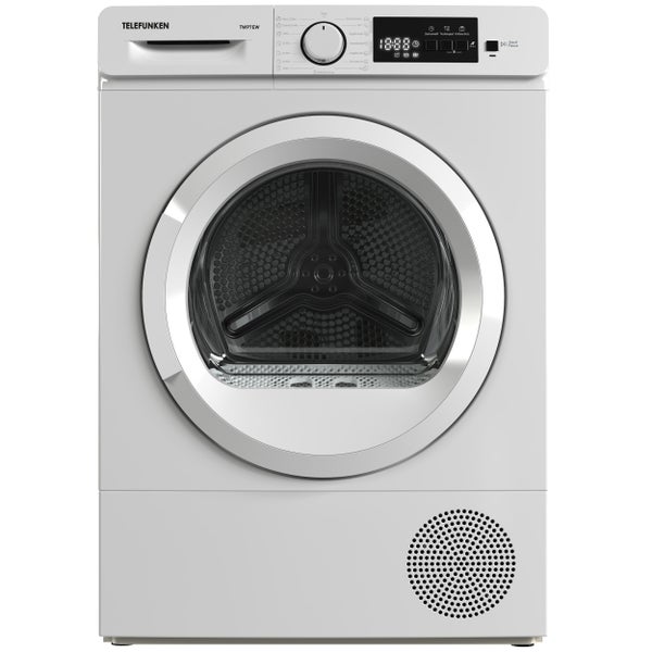Telefunken Wärmepumpentrockner für 7 kg Wäsche Trockner Frontlader Wäschetrockner mit Knitterschutz leise TWP7EW