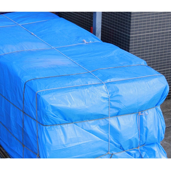 ECD Germany Abdeckplane Gewebeplane mit Ösen 3x4m 12m² 180g/m² Blau aus Polyethylen Schimmelresistent Wasserdicht Reißfest Schutzplane Bootsplane Gartenplane Holzplane Plane für Gartenmöbel Pool Auto