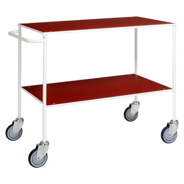 Servierwagen mit zwei Ablagen und Rädern
