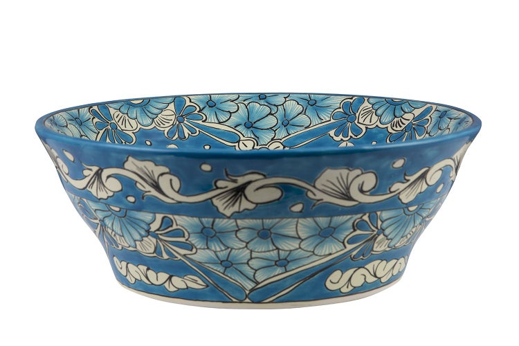 Dekorative Keramikschale mit Blumenmuster