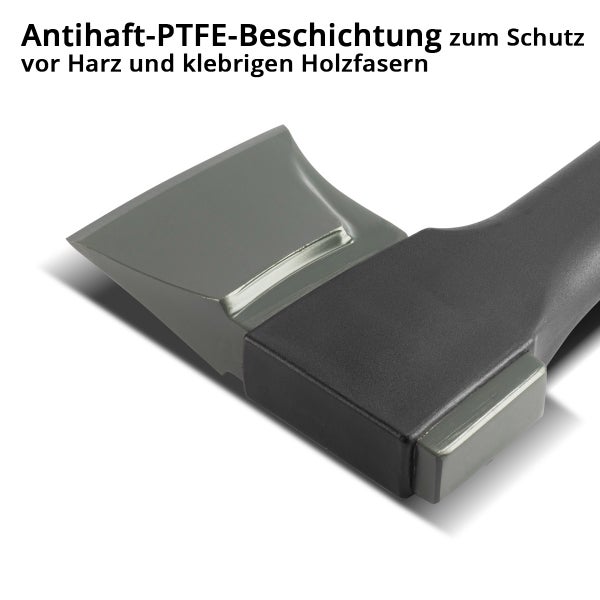 Axt mit Antihaft-PTFE-Beschichtung zum Schutz vor Harz und klebrigen Holzfasern