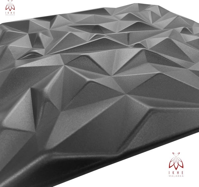 Wandpaneel mit geometrischer 3D Struktur aus Kunststoff