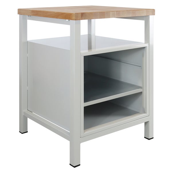 PROREGAL Werkbank Slim Rhino mit Ablagefläche Regalfach HxBxT 84 x 60 x 60 cm Traglast 300 kg Lichtgrau