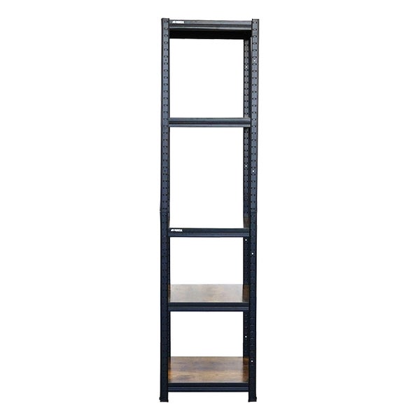 PROREGAL Vintage Series Schwerlastregal Ragnar für Gesamtlast 400 kg Maße: 180x45x45cm Vintagebraun-Schwarz, Kellerregal, Steckregal, Garagenregal, Lagerregal