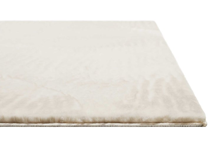 Kunstfell Teppich Creme Beige soft & weich Villa Rosso Homie Living 133x200 cm