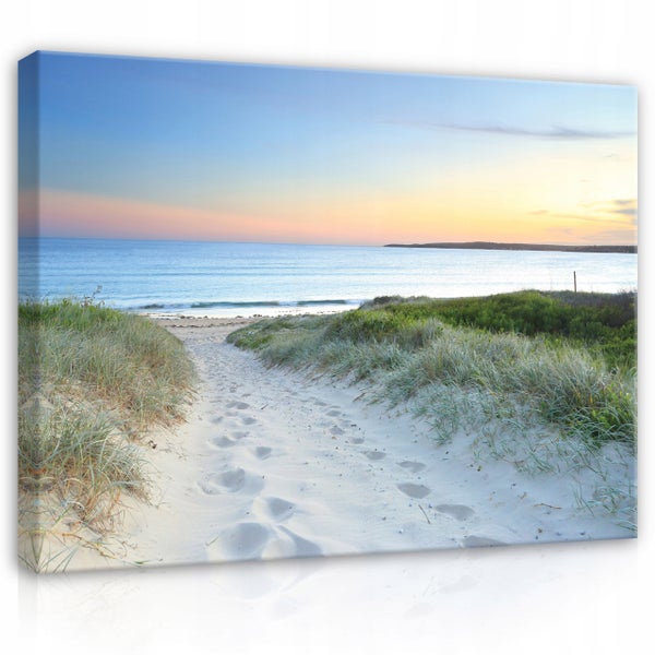 Leinwandbild Strand Meer Bilder Wohnzimmer 120X80 cm