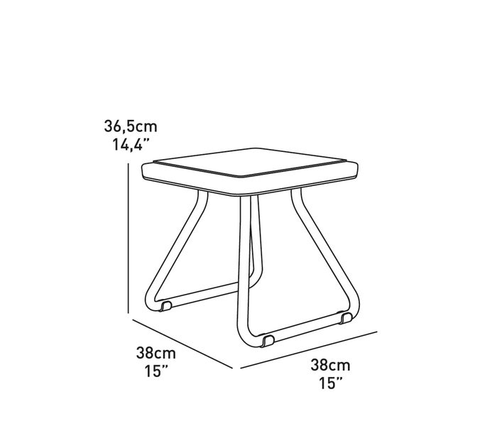 Keter Rio Loungeset - 2 Personen - 3-teilig - Anthrazit