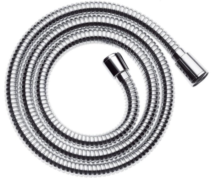 Flexibler Duschschlauch aus Metall mit Standardanschlüssen.