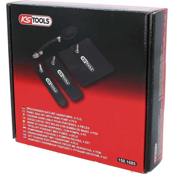 KS Tools Druckkissen Satz mit Handpumpe, 4-teilig, in Verpackung