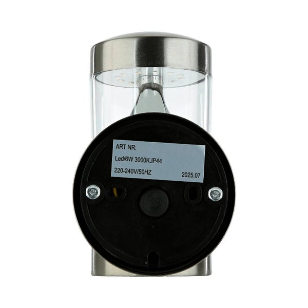 LED-Wandleuchte mit 6 Watt, 3000 Kelvin und Schutzart IP44.