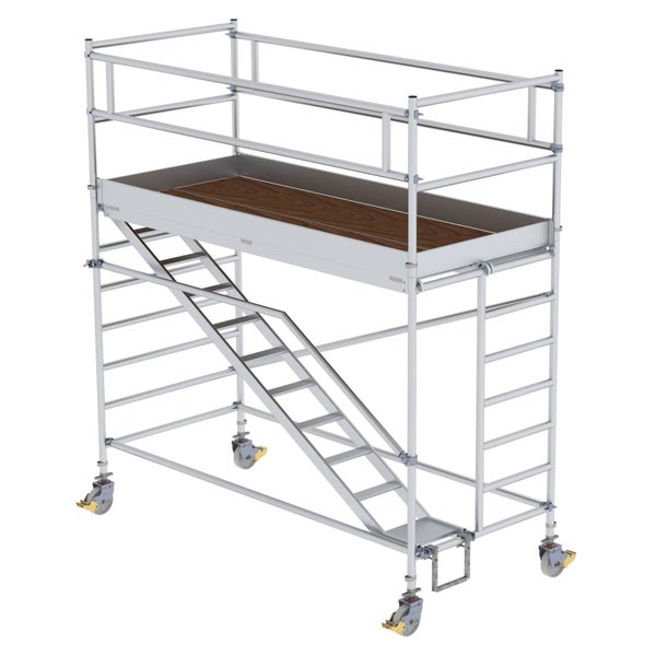 MUNK Rollgerüst mit Schrägaufstiegen 1,35x3,00m Plattform, 4,35m AH
