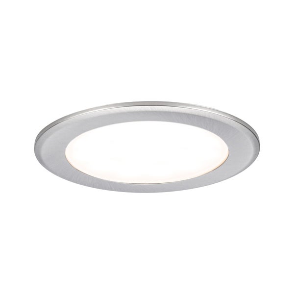 LED Möbeleinbauleuchten 3er-Set rund 65mm 3x2,5W 3x180lm 230/12V 3000K Eisen gebürstet