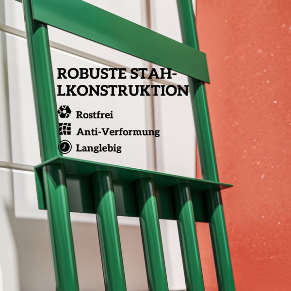 Symbolbild: Robuste Stahlkonstruktion, rostfrei, Anti-Verformung, langlebig