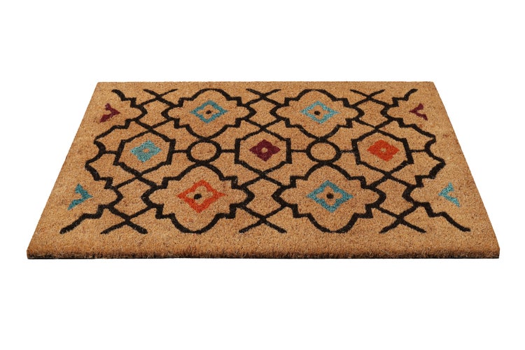 Fußmatte aus Kokosfaser Natur Bunt Posh Palace WECONhome 40x60 cm