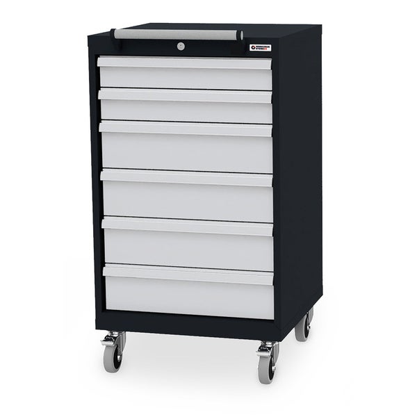 Werkzeugwagen mit sechs Schubladen und Rollen