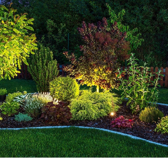 Gartenstrahler - 2,9W, 260lm, LED, mit Stecker, Farbfilter, warmweiß, schwarz