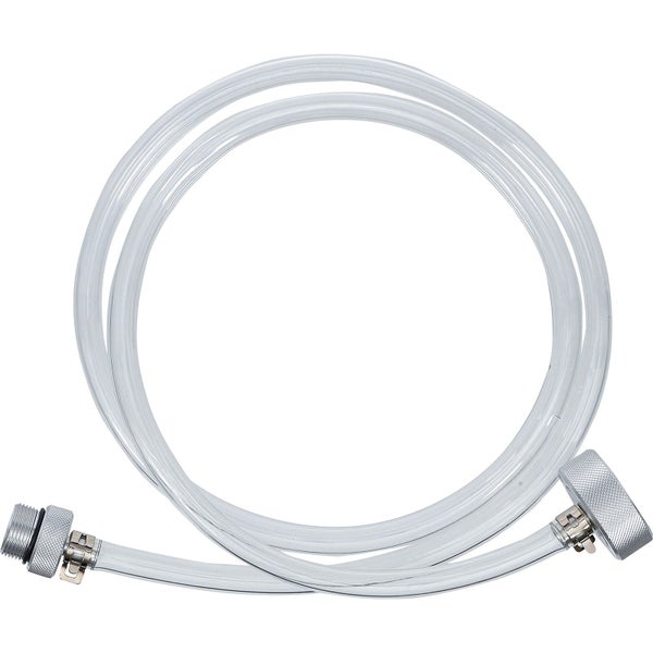 Reinigungsschlauch mit Gewinde und Schlauchschellen