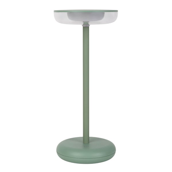 Akku-Tischleuchte PASI für Außen und Innen, aus Metall und Kunststoff in Mint, dimmbar, mit Touch- und Memory-Funktion, ca. 26 cm hoch