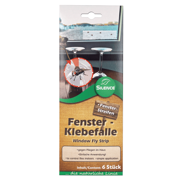 Silence Fenster-Klebefalle – Transparente Insektenfalle für Fenster – Gegen Fliegen, Fruchtfliegen & Mücken – Giftfrei & geruchlos – Unauffällige Fliegenfalle für Innenräume – Einfache Anwendung