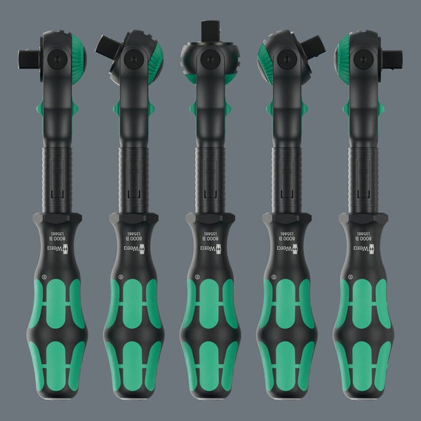 Fünf Wera Knarren mit ergonomischem Griff