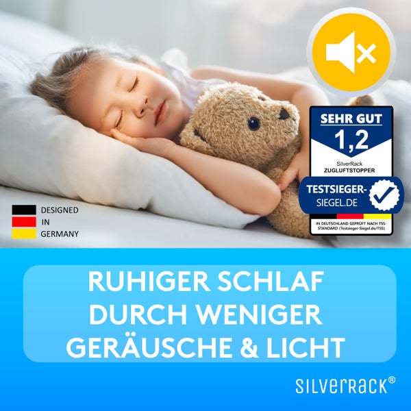 SilverRack Zugluftstopper für Türen Weiß [1 x 1m] - Zuschneidbare Türdichtung selbstklebend - Türdichtung unten - Gummilippe Tür Dichtung Zugluft - Tür Windschutz, Schallschutz & Kälteschutz