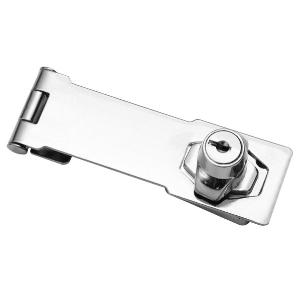Sicherheitsüberfalle mit integriertem Zylinderschloss aus Metall für Türen und Tore.