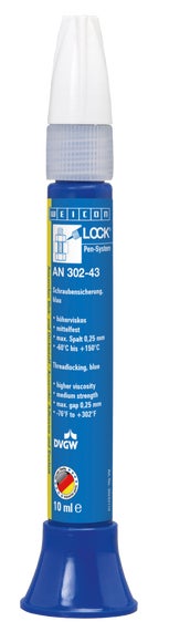 WEICONLOCK® AN 302-43 Schraubensicherung | mittelfest, höherviskos, mit Trinkwasserzulassung | 10 ml | blau