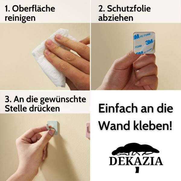 DEKAZIA® 8 Kleiderhaken Kinder bunt | Garderobenhaken Kinder Kindergarderobe Haken Kindergarderobe Haken Wandhaken Kinder Kleiderhaken Kinderzimmer Klebehaken Kinder Haken Garderobe Kinderhaken Wand