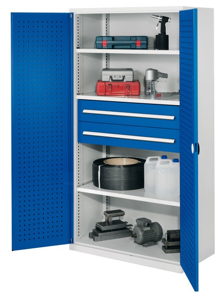 Werkstattschrank mit Werkzeugen und Zubehör