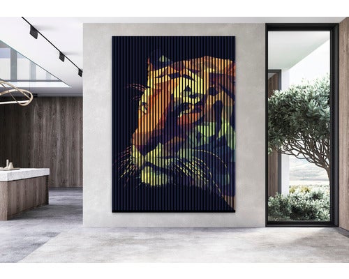 Akustikpaneel digital bedruckt Tiger 1 19x1693x2400 mm Set = 3 Einzelpaneele