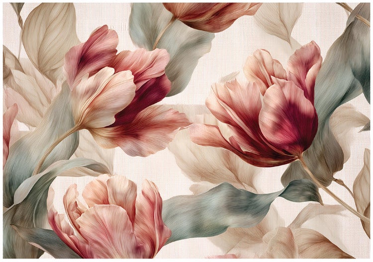 Tapete mit Tulpenmuster