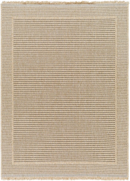 In-/Outdoor-Teppich mit Jute-Look Beige/Schwarz 160x213 cm MINDY