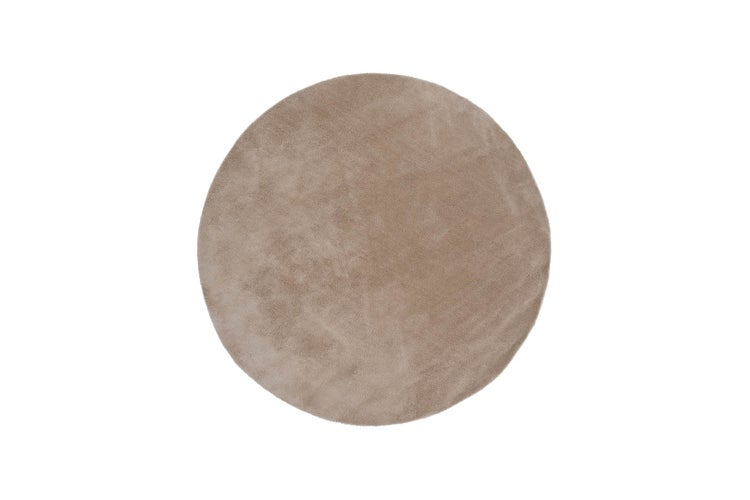 Undra Teppich Ø200 cm Polyester beige. 200 X 200 X 1 cm