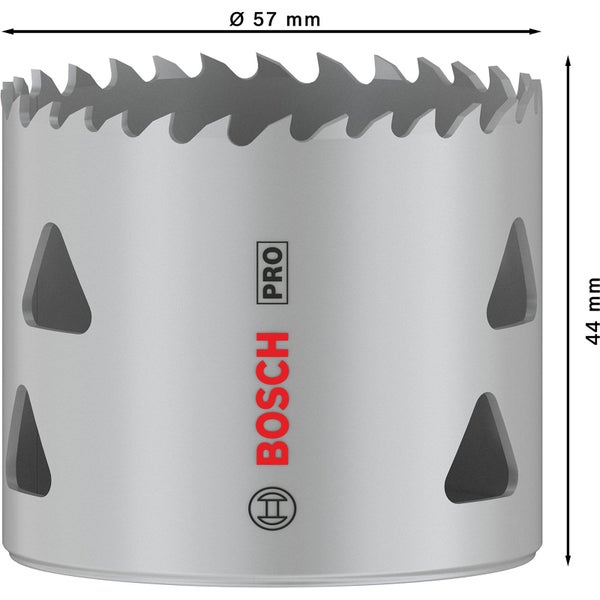 Bosch Pro Lochsäge mit 57 Millimeter Durchmesser und 44 Millimeter Höhe