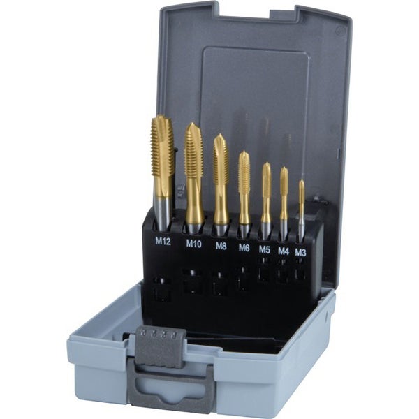 Gewindebohrer M4 HSS-TiN – Maschinengewindebohrer Für Sacklochgewinde, 35° Spiralnut, Für Stahl, Edelstahl, Aluminium – DIN 371, Für Hand & Maschine – Präzise & Langlebig