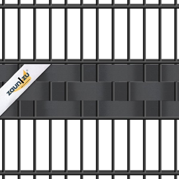 Zaun mit Sichtschutzstreifen und Zaun|zu Logo