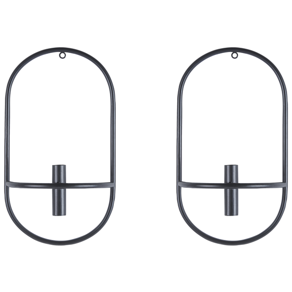 Zwei Wandkerzenhalter aus Metall