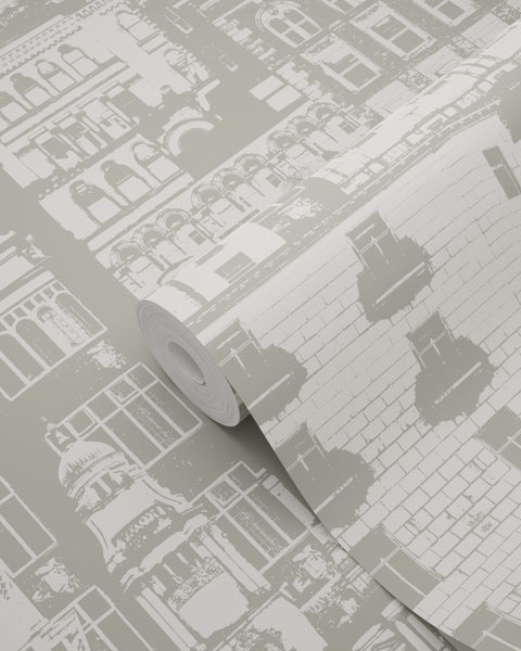 Tapete mit Gebäudedesign auf Rolle