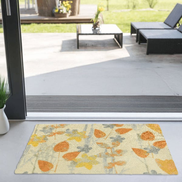 Akzente Feel Badematte mit Motiv in Gelb Fußmatte 70 x 100 cm, rutschfest, saugfähig