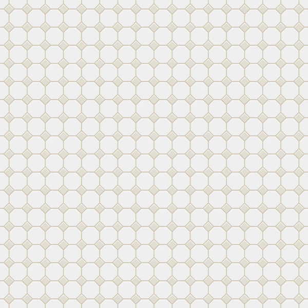 Tapete mit geometrischem Muster aus Achtecken und kleinen Quadraten in Fliesenoptik.
