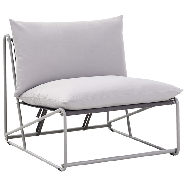 Loungesessel mit Metallrahmen und Kissen