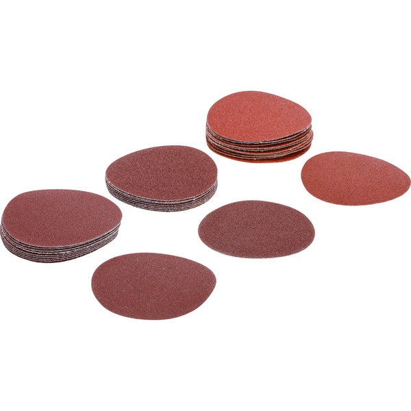 BGS Schleifblatt-Satz für Exzenterschleifer Ø 75 mm K 60 - 80 - 120 30tlg. - 70195