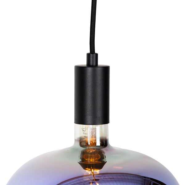 Industrielle Pendelleuchte schwarz inkl. dimmbarer G220 LED - Facil