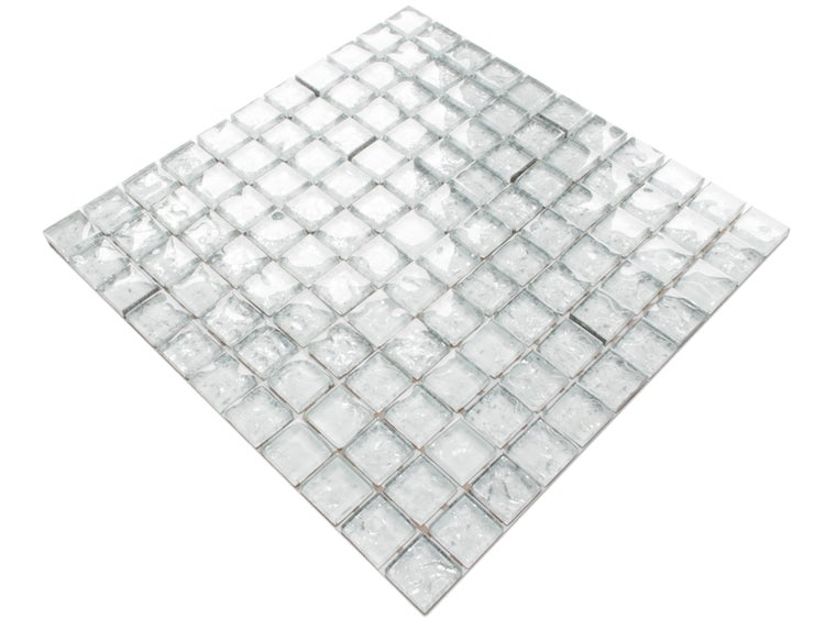 Glasmosaik auf Netz für Bad und Küche 30cm x 30cm  - Cloud