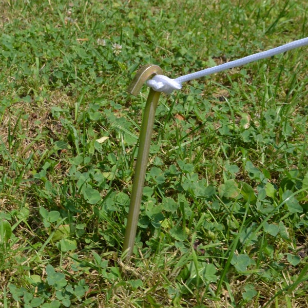 AMANKA Stahl-Hart 5 Vierkant Zelt-Heringe Erdnägel 220x6mm Bodenanker Camping