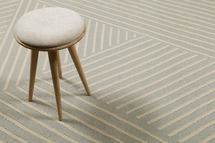Kelim Teppich Pastell Grau Modern Pop WECONhome 80x150 cm