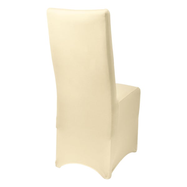 Beautissu Leona Stuhlhusse 95x45cm Creme Stretch Bankett